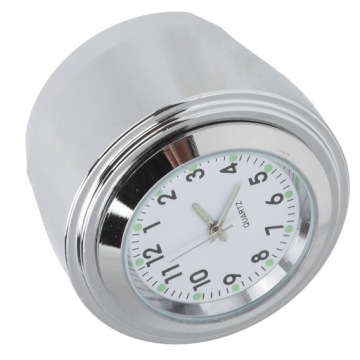 МОТОЦИКЛ РУЛЬ ЧАСЫ 22-25 ММ БЕЛЫЙ ЦИФЕРБЛАТ ХРОМ ПРОЧНЫЙ