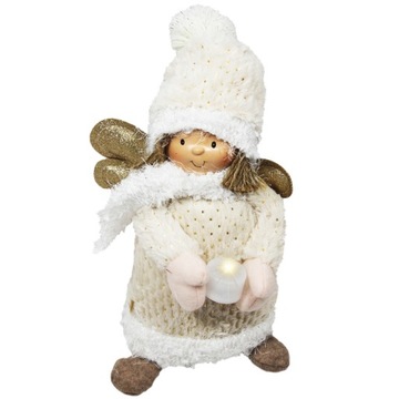 ANIOŁ FIGURKA LED OZDOBA ŚWIĄTECZNA DEKORACJA 30CM