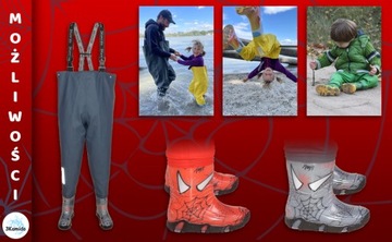 Spodniobuty dziecięce 3Kamido, wodery, spodniobutki, SPIDER szare r. 25