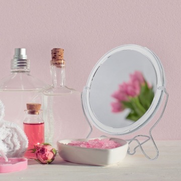 LUSTERKO DO MAKIJAŻU dwustronne stojące powiększające kosmetyczne make up