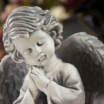 СЕРАЯ ГИПСОВАЯ ФИГУРКА Гробница СОЛНЕЧНАЯ СВЕТОДИОДНАЯ ЛАМПА