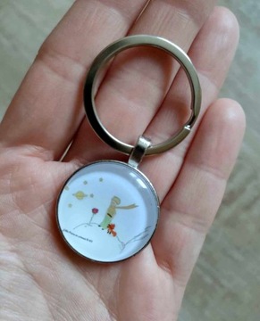 Mały Książe Breloczek Brelok do kluczy Zawieszka Biały Lis Róża
