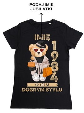 ФУТБОЛКА ЖЕНСКАЯ ПОДАРОК ​​ЖЕНЩИНЕ НА 40-ЛЕТИЕ НА ДЕНЬ РОЖДЕНИЯ СУМКА БЕСПЛАТНО ВВЕДИТЕ ВАШЕ ИМЯ