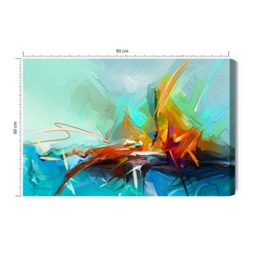 Obraz Na Płótnie ABSTRAKCJA do salonu pokoju Żaglówka KOLOROWA Canvas 90x60
