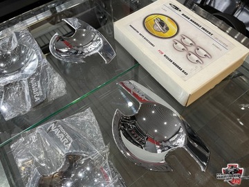 NAKŁADKI OCHRONNE, CHROM, NISSAN NAVARA, ZESTAW!