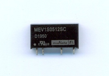 PRZETWORNICA NAPIĘCIA MEV1S0512SC DC-DC 5-12VDC 1W izol. MURATA DEMONTAŻ
