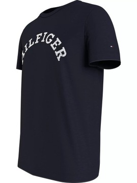 TOMMY HILFIGER KOSZULKA MĘSKA T-SHIRT HILFIGER ARCHED TEE GRANATOWA r.M