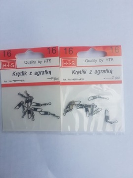 Krętlik z agrafką czarny rozm.16 - KUSHIRO sztuk14