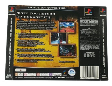PS1 HARRY POTTER AND THE CHAMBER OF SECRETS OKŁADKA TYLNA PLAYSTATION 1 PSX