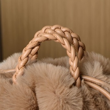 1 шт. модная однотонная плюшевая сумка на плечо для мини-девочек,