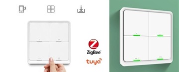 Кнопка сцены на пульте TUYA ZigBee 4 канала 12 СЦЕН