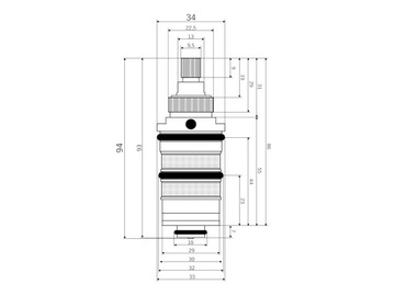 Термостатическая головка для смесителей FERRO TREVI TRV