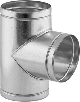 TRÓJNIK T OKRĄGŁY OCYNKOWANY NYPLOWY ŚR. 100mm/90° KANAŁ RURA DGP KOMINEK