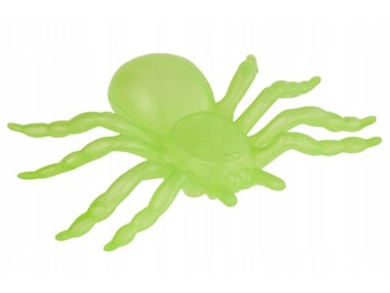 PAJĄK HALLOWEEN 2 SZT DUŻE DEKORACJA STRASZNE PAJĄKI 11cm FLUORESCENCYJNY