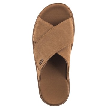 Buty Klapki Zamszowe Damskie UGG W Goldenstar Cross Slide Brązowe