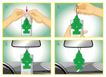 ПОДВЕСКА ДЛЯ АВТОМОБИЛЯ WUNDER-BAUM РОЖДЕСТВЕНСКАЯ ЕЛКА ЧЕРНЫЙ ЛЕД