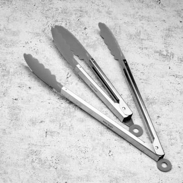 КУХОННЫЕ ЩИПЦЫ НЕЙЛОНОВЫЕ 30,5 см СЕРЫЕ KH-1742