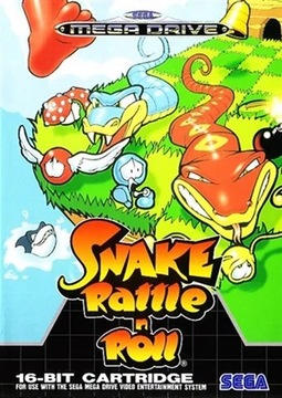 Snake Rattle Roll - SEGA MEGA DRIVE SMD PAL SAM CARTRIDGE