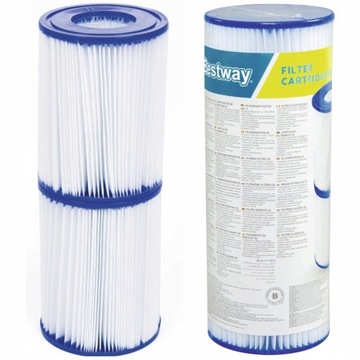 2x Oryginalny Filtr filtry BESTWAY Typ II do Pompy Basenowej 58094
