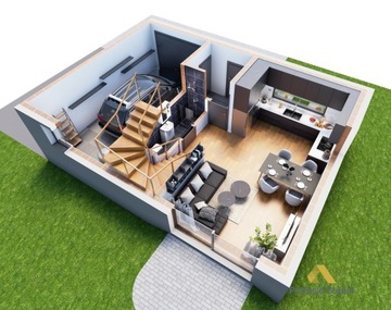 Визуализация интерьера, 3D вид сверху - площадь от 80м² до 100м²