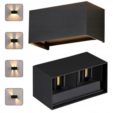 СВЕТОДИОДНЫЙ ФАСАДНЫЙ НАСТЕННЫЙ СВЕТИЛЬНИК UP DOWN LAMP 24W 3000K ТЕПЛЫЙ СВЕТ IP65