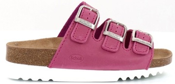 SCHOLL RIO WEDGE AD KLAPKI MEDYCZNE SKÓRZANE FUCHSIA r. 37