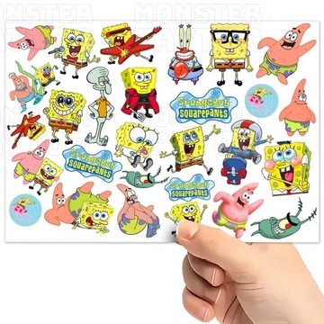 TATUAŻE ZMYWALNE WODNE DLA DZIECI DZIECIĘCE SPONGEBOB WZORY SUPER JAKOŚĆ