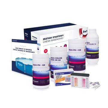 6w1 ZESTAW STARTOWY CHEMIA DO BASENU BESTWAY INTEX