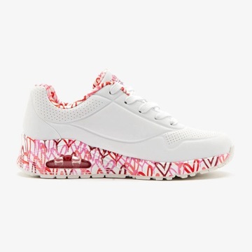 Buty sneakersy Skechers Uno Spread AIR Love MODNE SPORTOWE 155507-WLPR