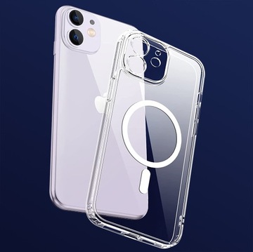Чехол для iPhone 11 УСИЛЕННЫЙ для MAGSAFE ANTI SHOCK CLEAR CASE + стекло 9H