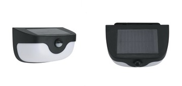 Kinkiet solarny IP44 czarny Wbudowana dioda LED