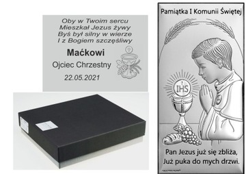 OBRAZEK KOMUNIA CHŁOPIEC 10x20 CM