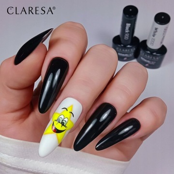 Claresa 2x гибридный лак БЕЛЫЙ ЧЕРНЫЙ + БЕСПЛАТНО