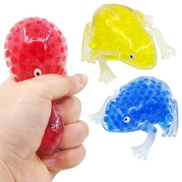3x GNIOTEK ŻELOWY ŻABA KOLOROWA ANTYSTRESOWA SENSORYCZNA SQUISH PRANK ŻART