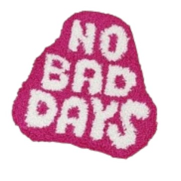 Box kreatywny NAPIS techniką Punch Needle napis no bad days