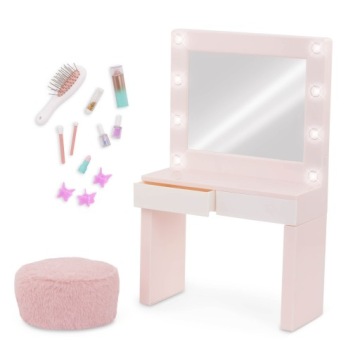 Our Generation: TOALETKA z akcesoriami – Glam & Glow Vanity Set