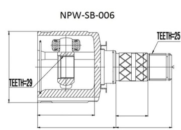 NTY NPW-SB-006 SADA KLOUBU HŘÍDEL HNACÍ