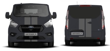 Samolepky na kapotu a zadní část vozu Ford Custom – Antracit Matný