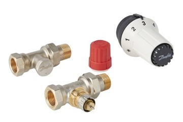 Zawór prosty termostat.+głowica +odcin.1/2 Danfoss
