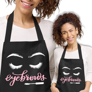 Fartuch Bawełniany Czar EYEBROWS Stylistka Brwi Wz