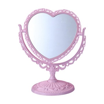 Зеркало в стиле ретро, ​​двустороннее, в форме сердца.
