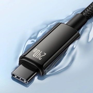 Кабель USB-C — Baseus Tungsten Gold, 3 м, 480 Мбит/с, 240 Вт