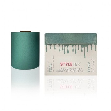 STYLETEK Folia aluminiowa w rolce do farbowania włosów RYFLOWANA MOCNA TEAL