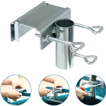 Держатель балконного зонта для перил балюстрады из цельного металла 25-38 мм