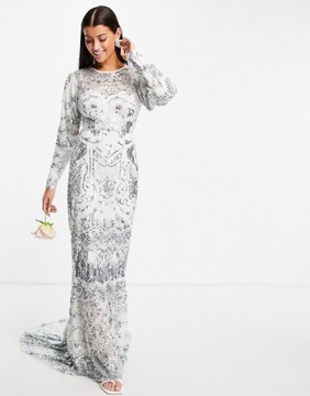 СВАДЕБНОЕ ПЛАТЬЕ С ПАЙЕТКАМИ РАЗМЕР 38 206