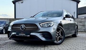 Mercedes Klasa E W213 Kombi Facelifting 2.0 E200 197KM 2020 Mercedes-Benz Klasa E AMG line PANORAMA skory el klapa KAMERA ambiente FUL