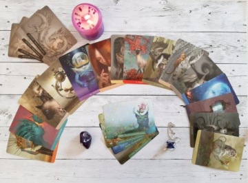 БАРБЬЕРИ ФЭНТЕЗИ КОШКИ ОРАКУЛ ТАРО ИГРАЛЬНЫЕ КАРТЫ НАБОР