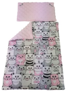 POŚCIEL DLA LALEK Z WYPEŁNIENIEM KOŁDERKA PODUSZKA