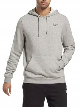 BLUZA męska REEBOK Z KAPTUREM HZ8788 szara kangurka bawełniana L