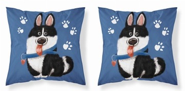 Poszewka niemowlęca 40x40 Piesek Husky BAWEŁNA